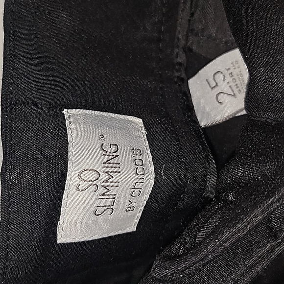 Chico’s Black Size Plus Size 2.5 short /ankle flat front slacks/dressy pants EUC - Picture 5 of 13